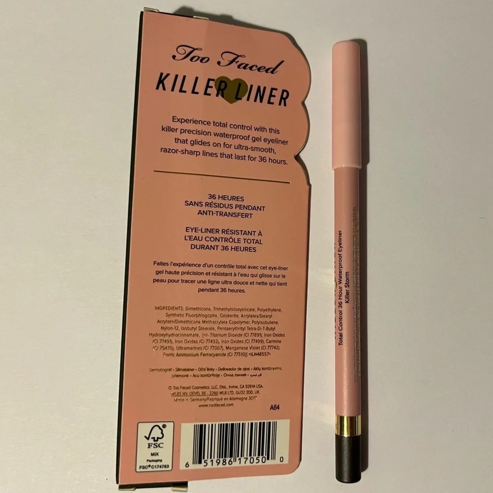 🖍️NIB🖍️ TOO FACED Killer Liner Long-Wear Gel Eyeliner - Killer Storm